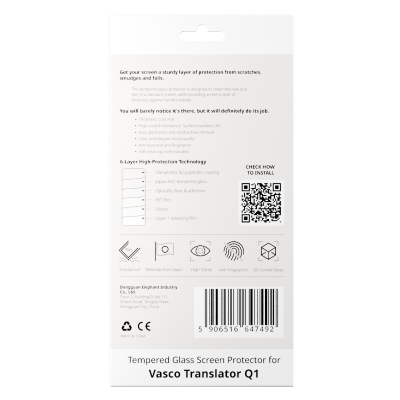 Zaštitno staklo od kaljenog stakla za Vasco Translator Q1