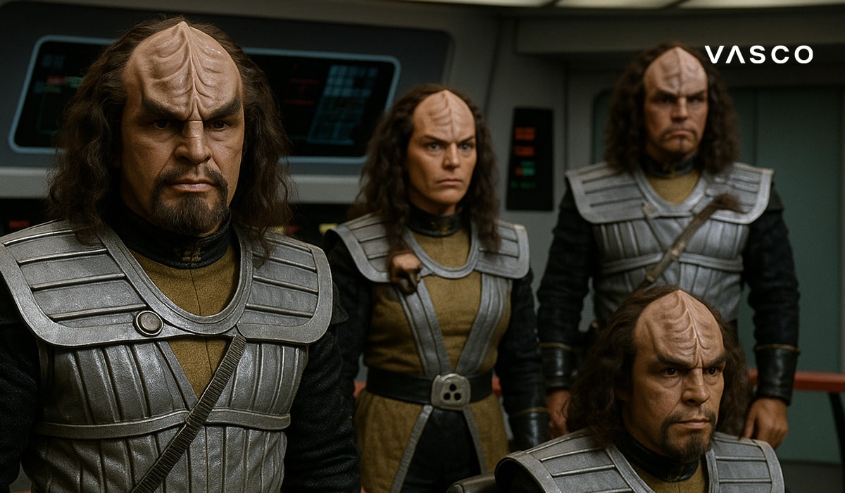 Skupina ratnika u srebrnom oklopu