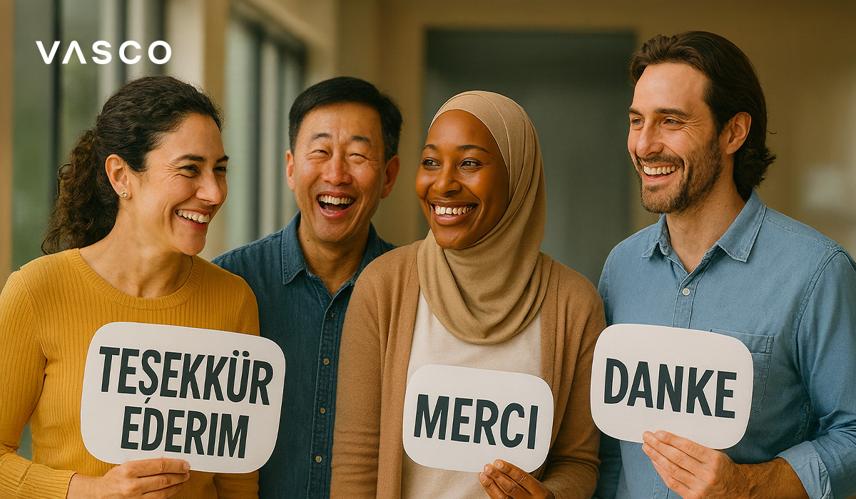blogpost-thank_you-2025-01-okladka Skupina ljudi iz različitih kultura koja se zajedno smije i gleda globus svijeta